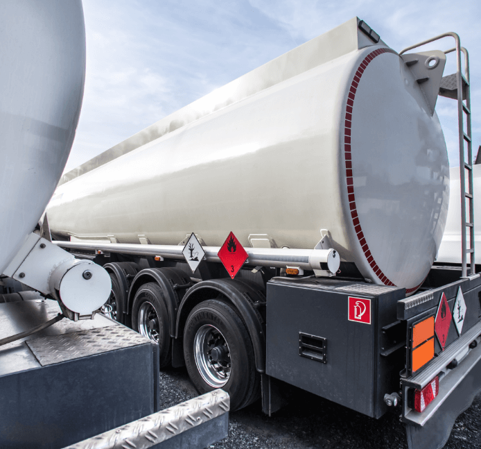 two tanker truck trailers